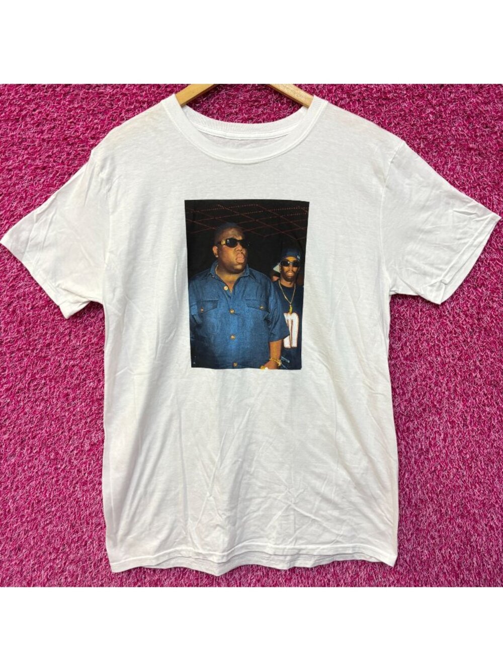 Bad Boy Records The Notorious BIG & Diddy Rap Tee Size Large